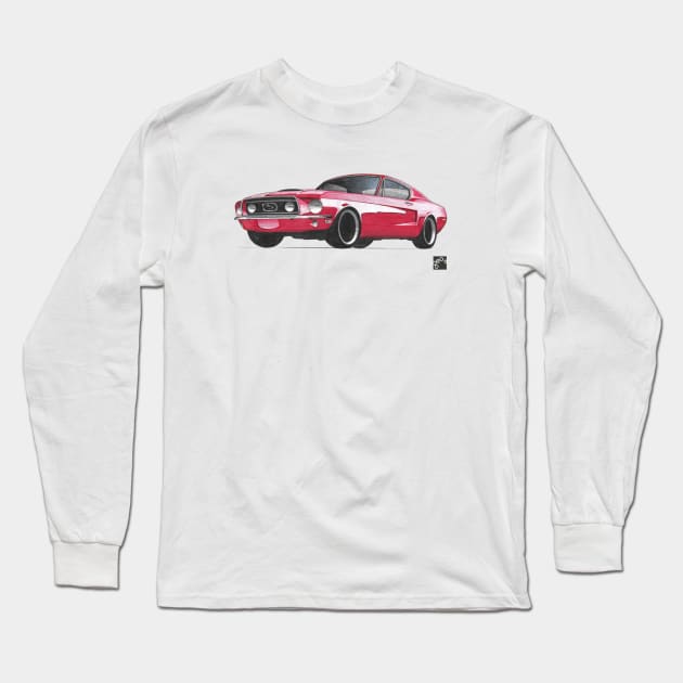 Geo3Doodles Stang Doodle Long Sleeve T-Shirt by Geo3doodles